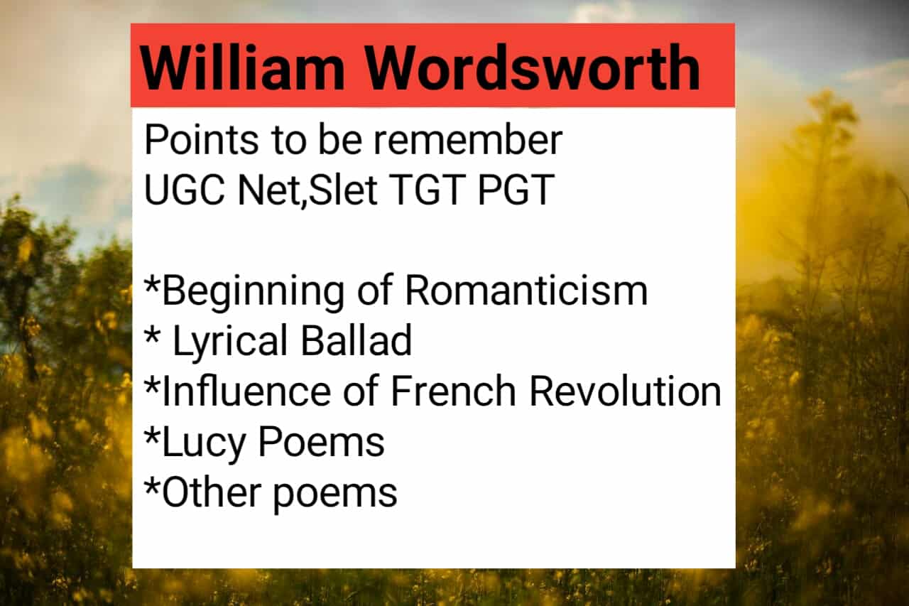 William Wordsworth’s poem, history, biography