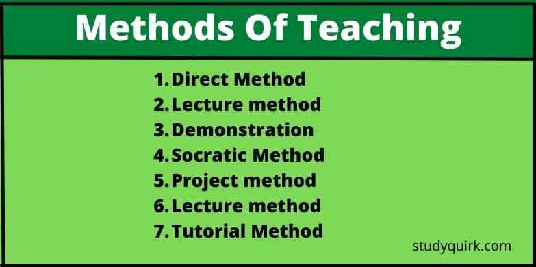 meaning of teaching methods in education